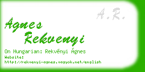 agnes rekvenyi business card